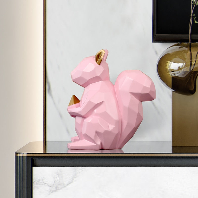 Nordic Geometrical Squirrel as Money Box