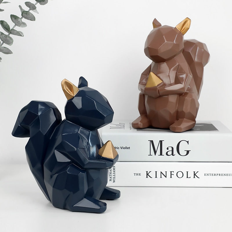 Nordic Geometrical Squirrel as Money Box